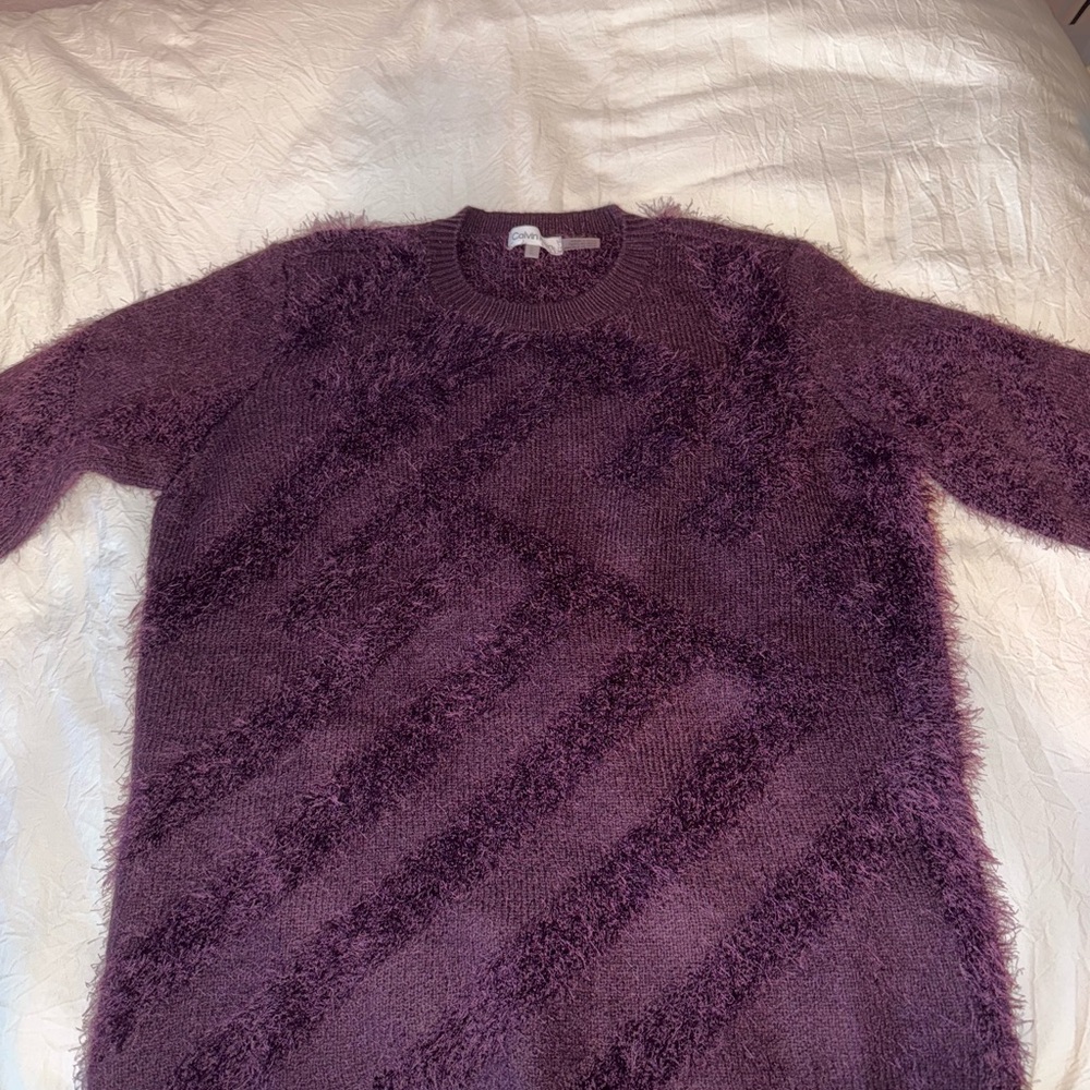 Calvin Klein Purple Textured Women's Sweater